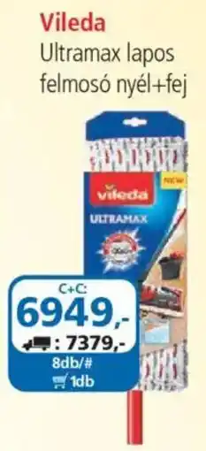 ÁRKLUB Vileda ultramax lapos felmosó nyél+fej ajánlat