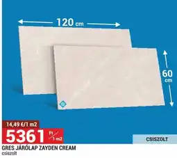 Merkury Market Gres járólap zayden cream ajánlat