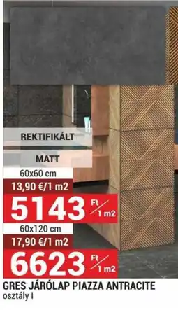 Merkury Market Gres járólap piazza antracite ajánlat