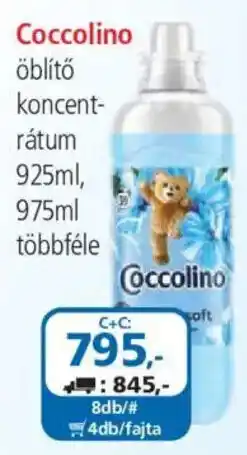 ÁRKLUB Coccolino öblítő koncentrátum ajánlat