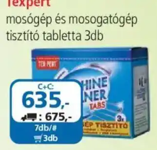 ÁRKLUB Texpert mosógép és mosogatógép tisztító tabletta ajánlat