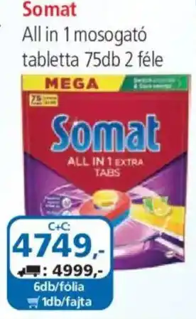 ÁRKLUB Somat all in 1 mosogató tabletta ajánlat