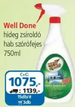 ÁRKLUB Well Done hideg zsiroló hab szórófejes ajánlat