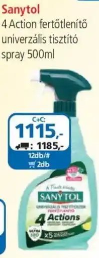 ÁRKLUB Sanytol 4 action fertoltenito univerzalis tisztito spray ajánlat