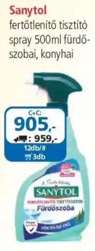 ÁRKLUB Sanytol fertőtlenítő tisztító spray ajánlat