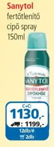 ÁRKLUB Sanytol fertőtlenítő cipő spray ajánlat