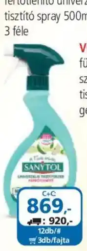 ÁRKLUB Sanytol tisztító spray ajánlat