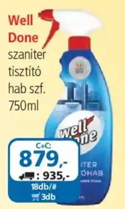 ÁRKLUB Well Done szaniter tisztító hab szf. ajánlat