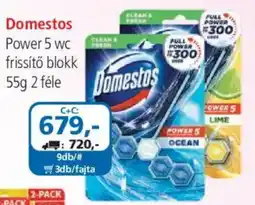 ÁRKLUB Domestos power 5 wc frissítő blokk ajánlat