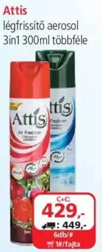 ÁRKLUB Attis légrfrissítő aerosol ajánlat