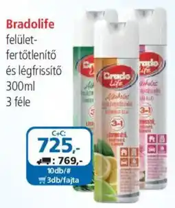 ÁRKLUB Bradolife felület-fertőtlenítő és légfrissítő ajánlat