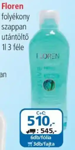 ÁRKLUB Floren folyékony szappan ajánlat