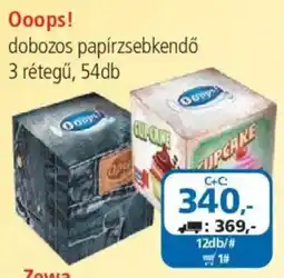 ÁRKLUB Ooops! dobozos papírzsebkendő ajánlat