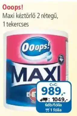 ÁRKLUB Ooops! maxi kéztörlő ajánlat