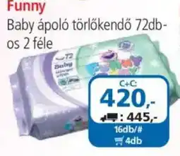 ÁRKLUB Funny baby ápoló törölkendő ajánlat