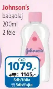 ÁRKLUB johnson's babaolaj ajánlat