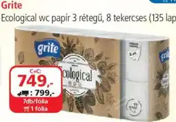 ÁRKLUB Grite ecological wc papír ajánlat