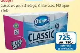 ÁRKLUB Ooops classic wc papír ajánlat