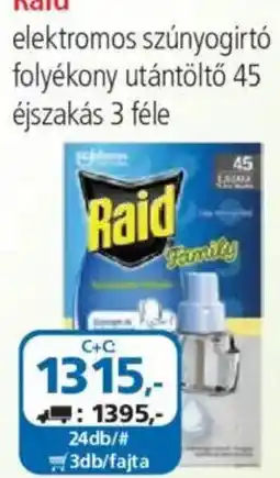 ÁRKLUB Raid elektromos szúnyogirtó ajánlat