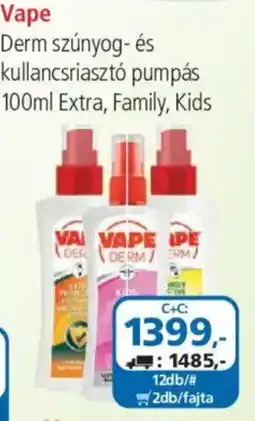 ÁRKLUB Vape Derm szúnyog- és kullancsriasztó ajánlat