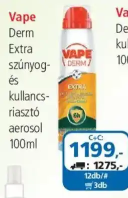ÁRKLUB Vape derm extra szúnyog- és kullancsriasztó aerosol ajánlat