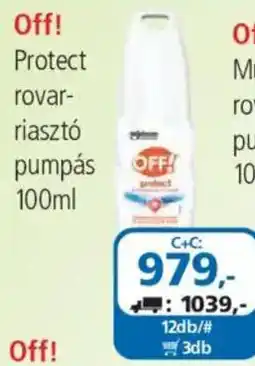 ÁRKLUB Off! protect rovarriasztó pumpás ajánlat