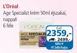 ÁRKLUB L'oreal age specialist krem ajánlat