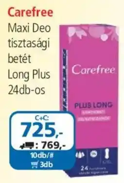 ÁRKLUB Carefree Maxi Deo tisztasági betét Long Plus ajánlat