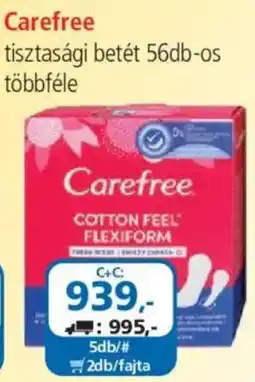 ÁRKLUB Carefree tisztasági betét ajánlat
