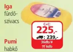 ÁRKLUB Iga fürdő-szivacs ajánlat