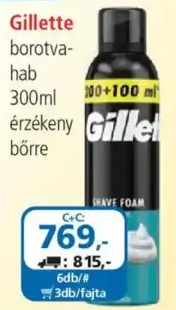 ÁRKLUB Gillette borotva hab ajánlat