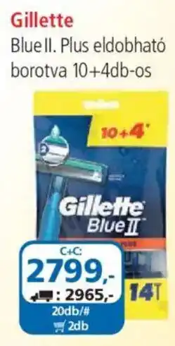 ÁRKLUB Gillette blue ii plus eldobható borotva ajánlat