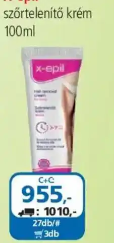 ÁRKLUB x-epil szörtelenítő krém ajánlat