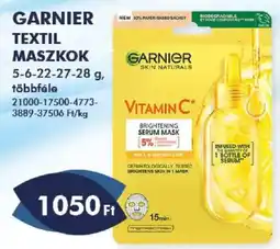 Azúr Garnier textil maszkok ajánlat