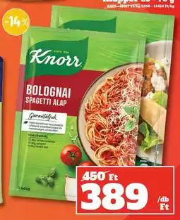 Vil-For Knorr bolognai spagetti alap ajánlat