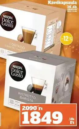 Vil-For Nescafe dolce gusto ristretto barista ajánlat