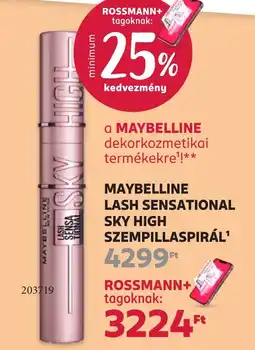 Rossmann Maybelline lash sensational sky high szempillaspirál ajánlat