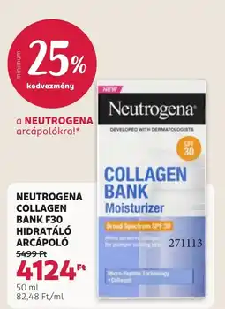 Rossmann Neutrogena collagen bank hidratáló arcápoló ajánlat