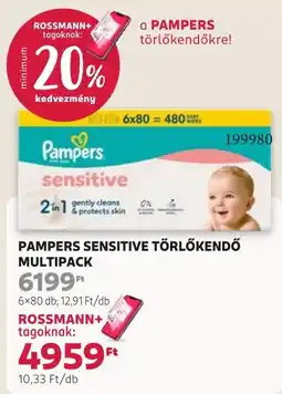 Rossmann Pampers sensitive törlőkendő multipack ajánlat
