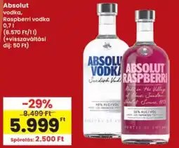 Interspar Absolut vodka ajánlat