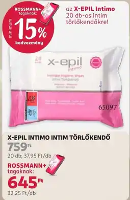 Rossmann X-epil intim törölköndő ajánlat