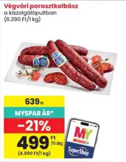 Interspar Végvári parasztkolbász ajánlat