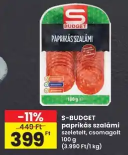 Interspar S-budget paprikás szalámi ajánlat