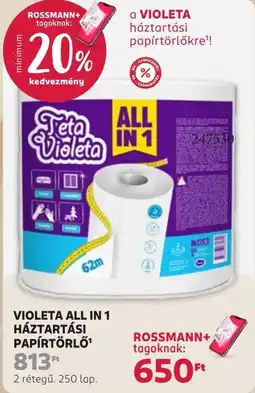 Rossmann Violeta all in 1 háztartási papírtörlő ajánlat