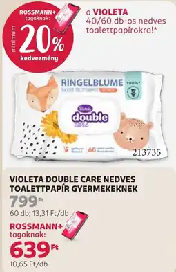 Rossmann Violeta double care nedves toalettpapír gyermekeknek ajánlat