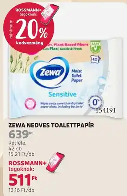 Rossmann Zewa nedves toalettpapír ajánlat