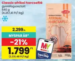 Spar Classic afrikai harcsafilé ajánlat