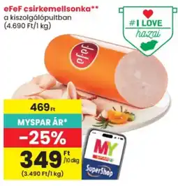 Spar eFeF csirkemellsonka ajánlat