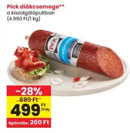 Spar Pick diákcsemegé ajánlat