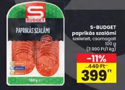 Spar S budget paprikás szalámi ajánlat